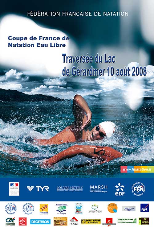 Affiche TRaverszée Lac de Geradmer - Coupe de France Natation eau libre