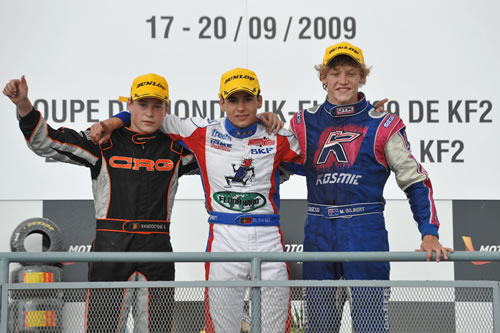 Podium Coupe du Monde KF2 - CIK _ FIA - Alcaniz